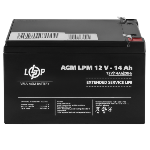 Акумулятор AGM LPM 12V - 14 Ah — изображение 3