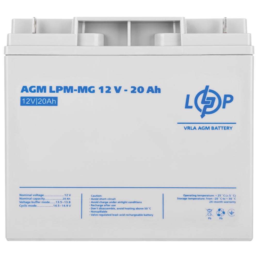 Акумулятор мультигелевий LPM-MG 12V - 20 Ah - Зображення 3