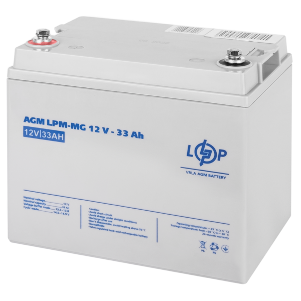 Акумулятор мультигелевий LPM-MG 12V - 33 Ah - Зображення 2