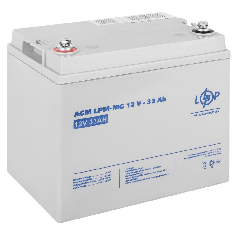 Акумулятор мультигелевий LPM-MG 12V - 33 Ah - Зображення 3