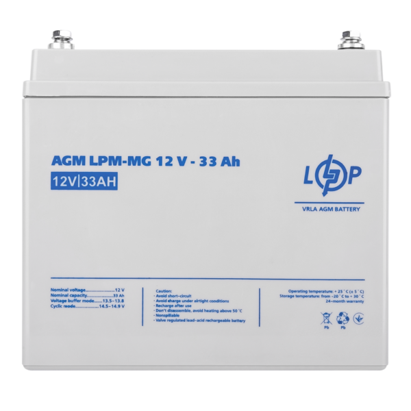 Акумулятор мультигелевий LPM-MG 12V - 33 Ah - Зображення 4