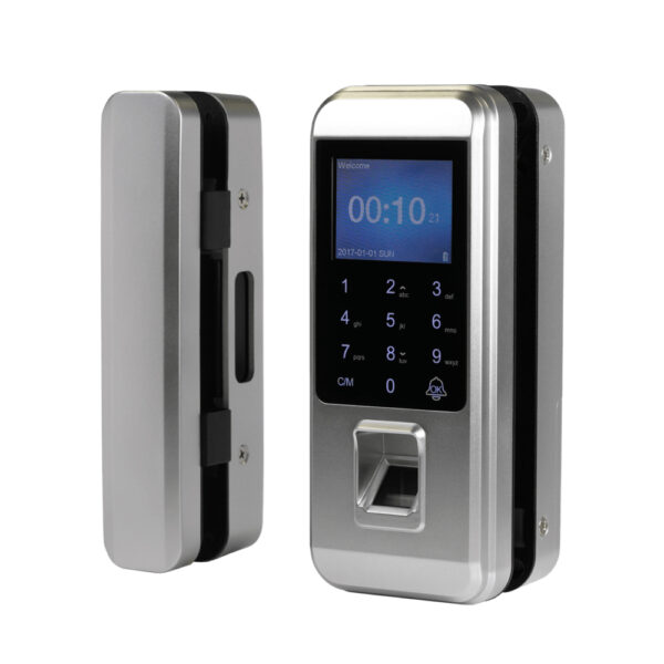 Замок біометричний автономний на скляні двері Trinix TRL-3304BG зі зчитувачем відбитків пальців і карт EM-Marine - Зображення 3