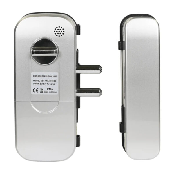 Замок біометричний автономний на скляні двері Trinix TRL-3303BG зі зчитувачем відбитків пальців і карт EM-Marine - Зображення 4