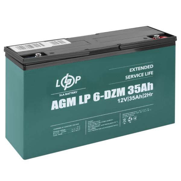 Тяговий свинцево-кислотний акумулятор LP 6-DZM-35 Ah - Зображення 2