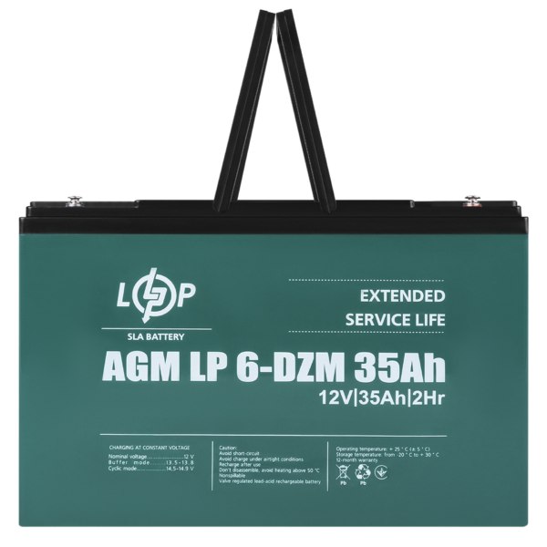 Тяговий свинцево-кислотний акумулятор LP 6-DZM-35 Ah - Зображення 3
