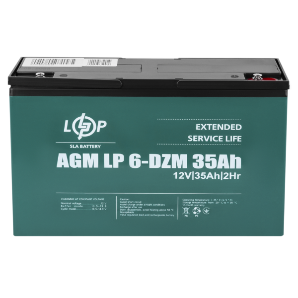 Тяговий свинцево-кислотний акумулятор LP 6-DZM-35 Ah - Зображення 4