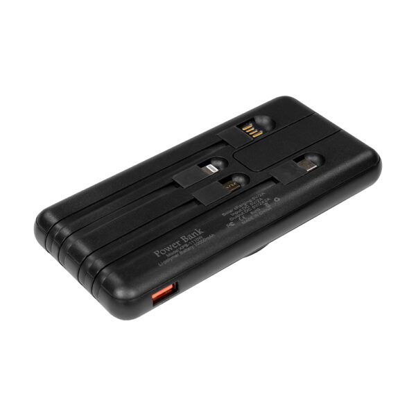 Повербанк 10000mAh Power Bank Kraft KPB-1110W Black бездротова зарядка - Зображення 3