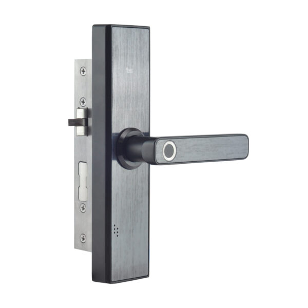 Замок біометричний автономний Trinix TRL-5108BTF Black Right з Bluetooth, зчитувачем відбитків пальців і карт Mifare - Зображення 2