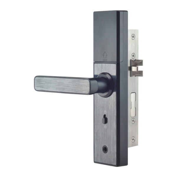 Замок біометричний автономний Trinix TRL-5108BTF Black Right з Bluetooth, зчитувачем відбитків пальців і карт Mifare - Зображення 3