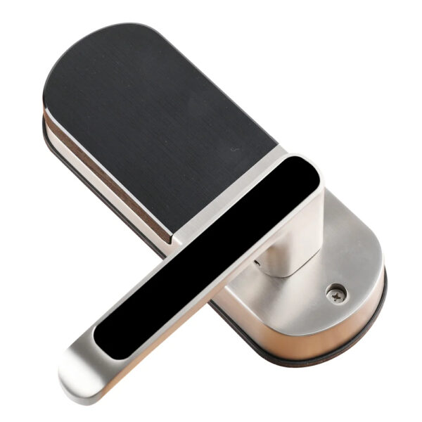 Замок біометричний автономний Trinix TRL-5107BTF Silver Right з Bluetooth, зчитувачем відбитків пальців і карт Mifare - Зображення 2