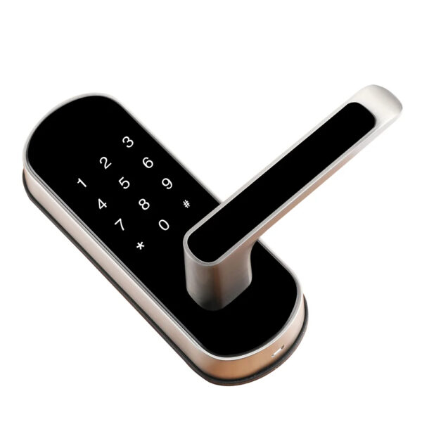 Замок біометричний автономний Trinix TRL-5107BTF Silver Right з Bluetooth, зчитувачем відбитків пальців і карт Mifare - Зображення 3