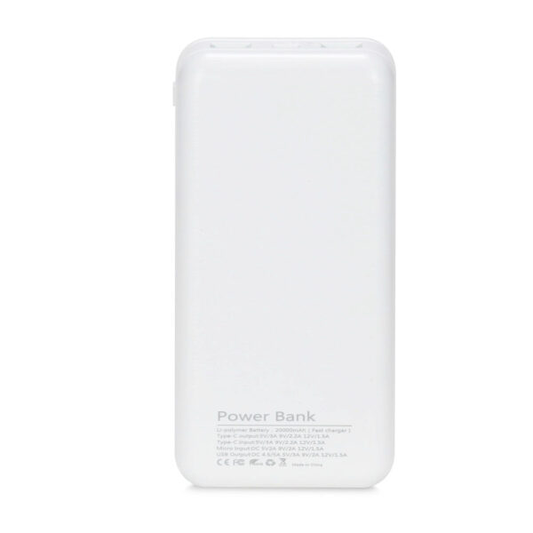 Повербанк 20000mAh Power Bank Kraft KPB-2020FC White 22.5W QC3.0 - Зображення 5