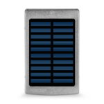 Повербанк з сонячною панеллю 10000mAh Power Bank Kraft KPB-1012SL Silver LED-ліхтар