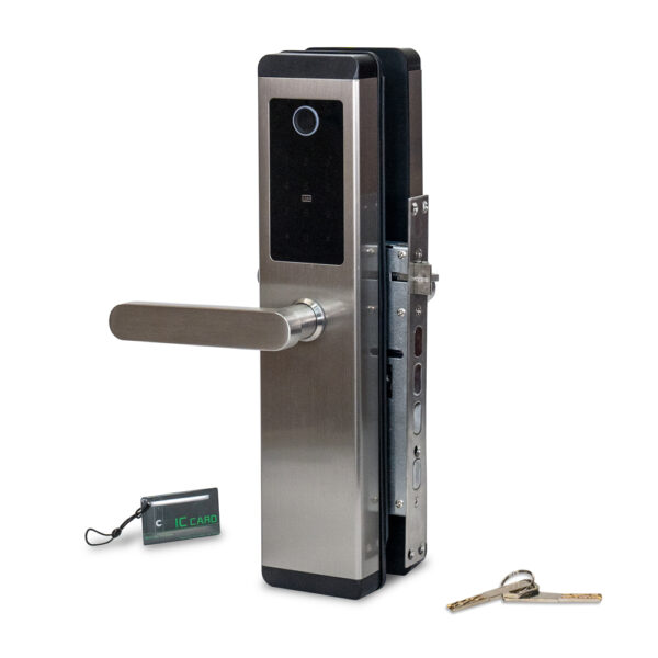 Замок біометричний автономний Trinix TRL-5304BTF Silver з Bluetooth, зчитувачем відбитків пальців і карт Mifare - Зображення 2