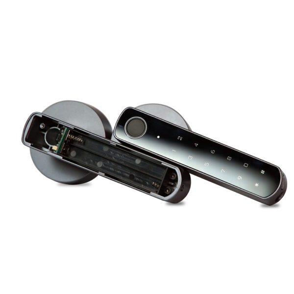 Замок біометричний автономний Trinix TRL-5205BTF Tuya Grey з Bluetooth і зчитувачем відбитків пальців - Зображення 3