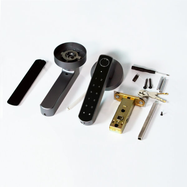 Замок біометричний автономний Trinix TRL-5205BTF Tuya Grey з Bluetooth і зчитувачем відбитків пальців - Зображення 5