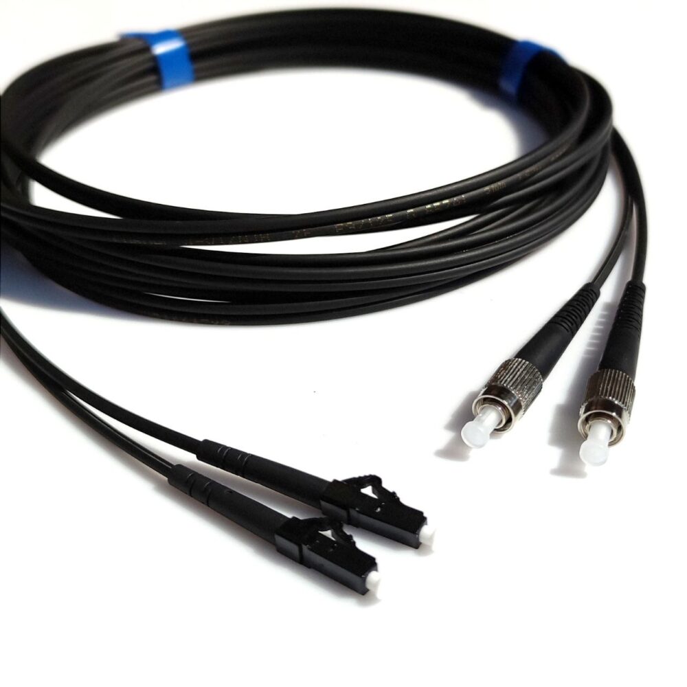 fc-lc-black-patch-cord Патчкорд FC/UPC-LC/UPC SM 5м Duplex чорний - Зображення 1