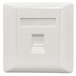 Рамка 86×86 під один модуль KeyStone, зі шторкою, Kingda