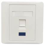 Рамка 86×86 під один модуль KeyStone, зі шторкою, Kingda