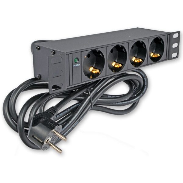 Блок 10" на 4 роз. нім. станд., 16А, 1U