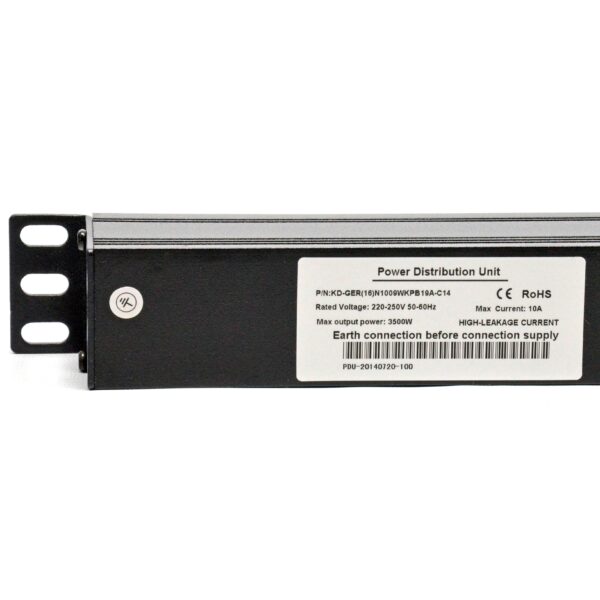 Блок 19" на 9 роз. нім. станд., 10А, 1U, без шнура - Зображення 2