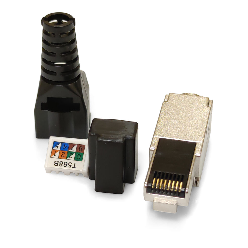 Конектор RJ45 STP кат. 6A, екранований, безінструментальний - Зображення 4