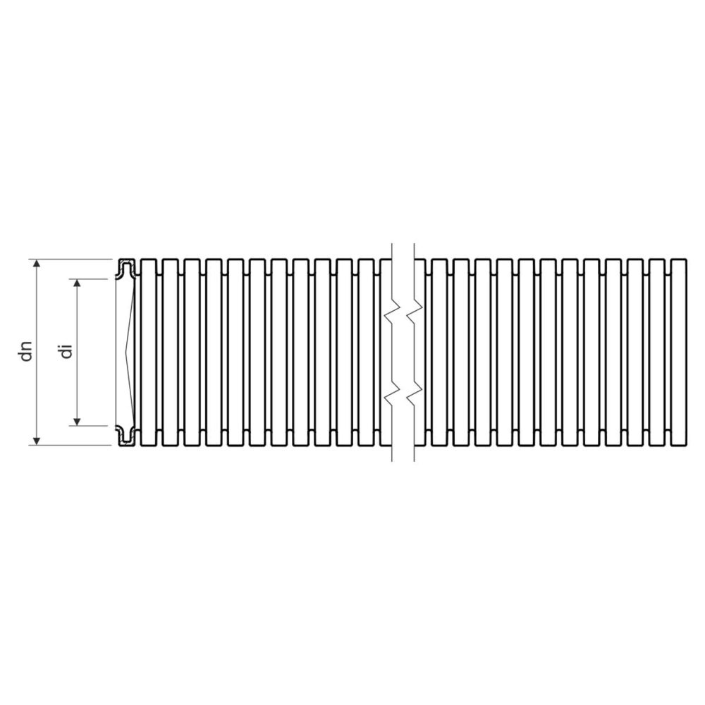 Гофро-труба 25/18.3 мм, PVC внутр. з протяжкою, 50 м, сіра, KOPOS - Зображення 2