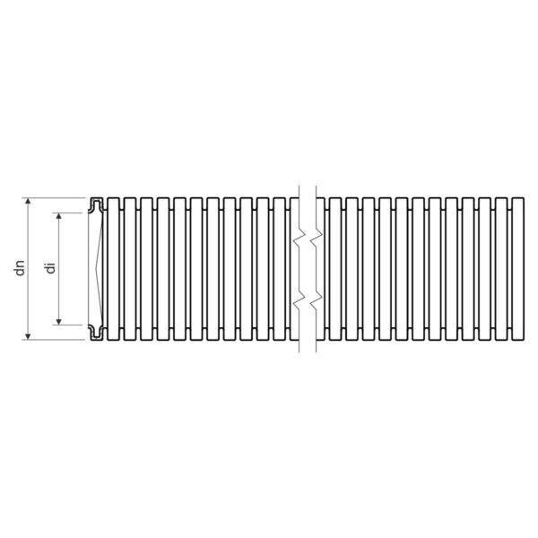 Гофро-труба D20/14.1 мм, PVC внутр. з протяжкою, 50 м, сіра, KOPOS - Зображення 3