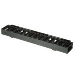 Горизонтальний кабельний організатор, фронт, 1 RU, NetManager