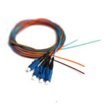 Набір кольорових пігтейлів LC/UPC 1.5 м, SM, Easy strip, для 4 волокон.