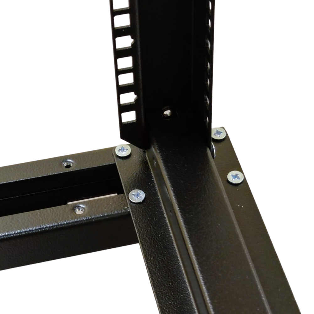 Стійка 12U глибина 750мм, подвійна, з дахом, чорна, CMS - Зображення 4