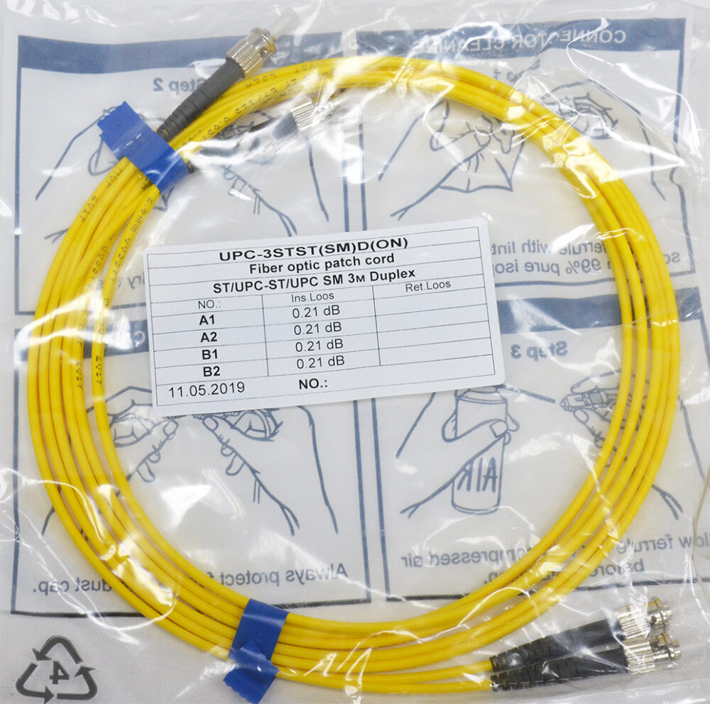 Патчкорд ST/UPC-ST/UPC SM, 3.0 м, Duplex - Зображення 2