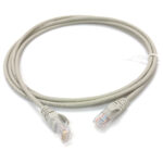 Патч-корд кат. 5е, 26AWG Slim, D4мм, RJ45-RJ45, сірий, 0.5 м, U/UTP, LSZH, Corning