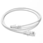 Патч-корд кат. 6, 26AWG Slim, D4мм, RJ45-RJ45, білий, 1 м, U/UTP, LSZH, Corning