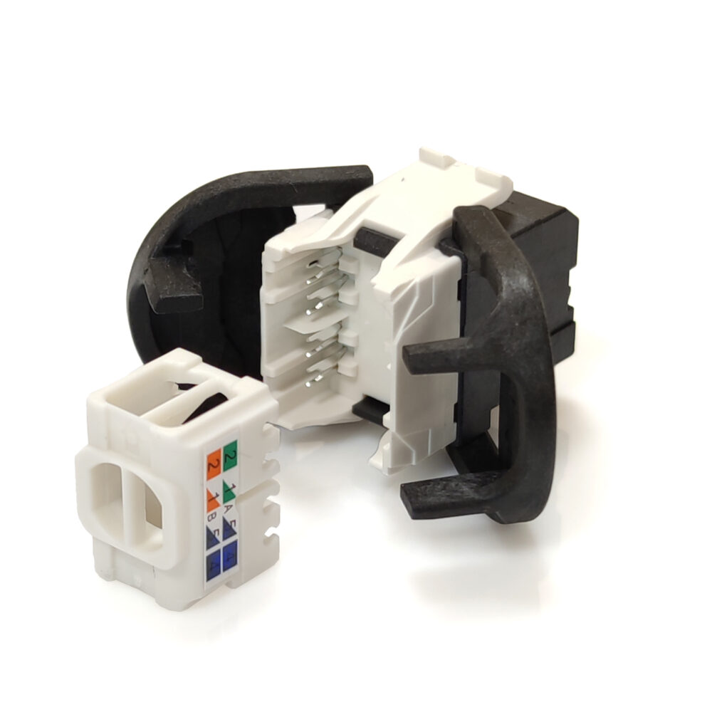 Модуль Keystone UTP RJ45 кат. 6А, чорний, Corning - Зображення 2