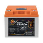 Акумулятор LP LiFePO4 12,8V - 50 Ah (640Wh) (BMS 40A/40А) пластик LCD Smart BT