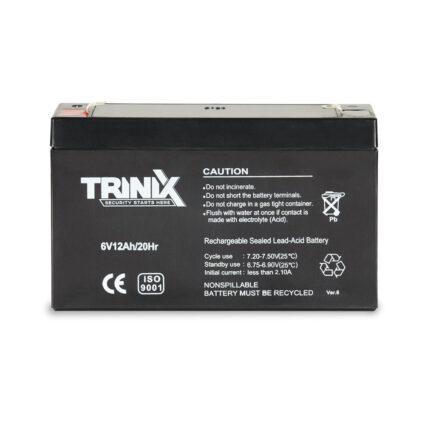 Акумуляторна батарея 6В 12Аг Trinix 6V12Ah/20Hr AGM свинцево-кислотна - Зображення 2
