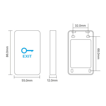 Кнопка виходу накладна Trinix ART-901 Black — изображение 4