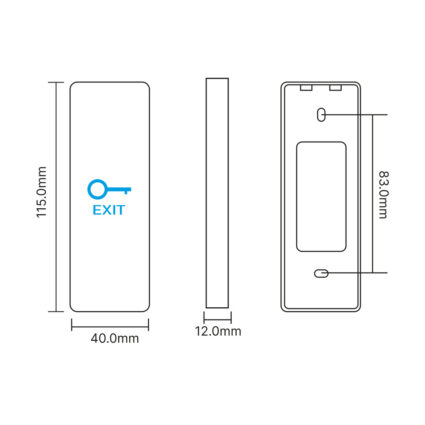 Кнопка виходу накладна Trinix ART-903 Black - Зображення 4