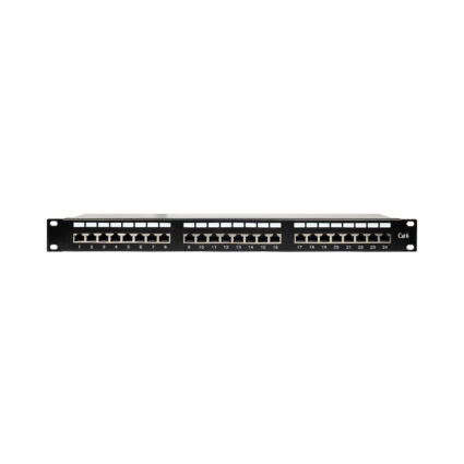 Патч-панель 24 порти NVC-PN-12/24 CAT5/CAT6 19" 1U екранована - Зображення 2