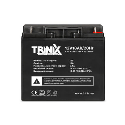 Trinix 12V18Ah/20Hr AGM Акумуляторна батарея 12В 18Аг свинцево-кислотна - Зображення 2