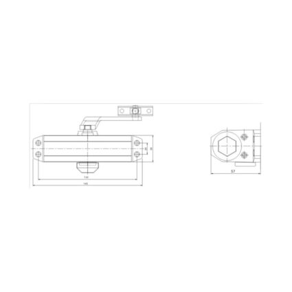 Дверний доводчик Dortec DT-62 White - Зображення 4
