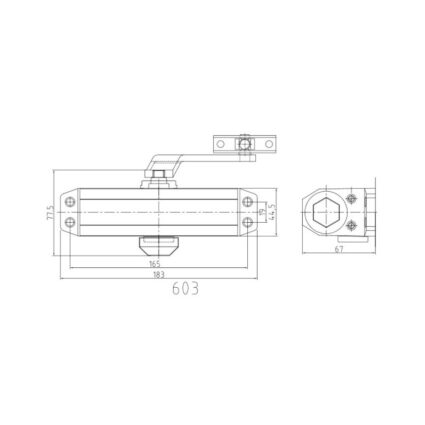 Дверний доводчик Dortec DT-63 White — изображение 4