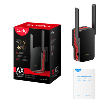 WiFi 6 Mesh ретранслятор Cudy RE3000 Black гігабітний - Зображення 5