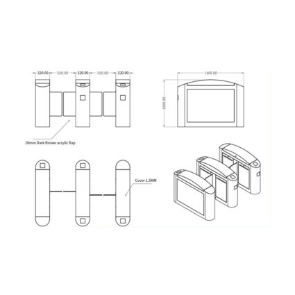 Турнікет розсувний одностулковий Trinix TRX-9000SGS — изображение 3
