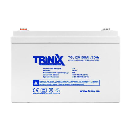 Акумуляторна батарея гелева 12В 100Аг Trinix TGL12V100Ah/20Hr GEL - Зображення 3