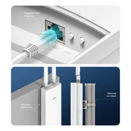 Точка доступу зовнішня WiFi 6 2.5G Cudy AP3000 OUTDOOR з підтримкою Mesh дводіапазонна - Зображення 5