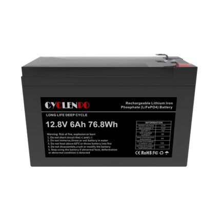 Акумуляторна батарея літій-залізо-фосфатна 12.8В 6Аг Cyclen 12.8V 6AH LiFePo4 - Зображення 5