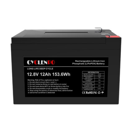 Акумуляторна батарея літій-залізо-фосфатна 12.8В 12Аг Cyclen 12.8V 12AH LiFePo4 - Зображення 4