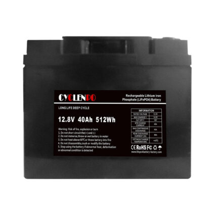 Акумуляторна батарея літій-залізо-фосфатна 12.8В 40Аг Cyclen 12.8V 40AH LiFePo4 - Зображення 4